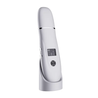 Aparat curatare faciala cu ultrasunete, indepartare puncte negre, hidratare, skin scrubber, peeling, curatare ten, alb