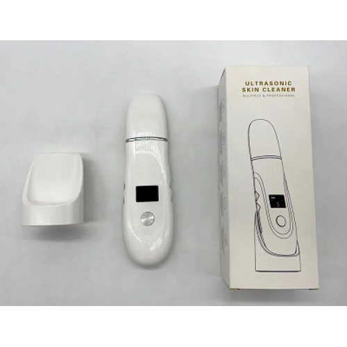 Aparat curatare faciala cu ultrasunete, indepartare puncte negre, hidratare, skin scrubber, peeling, curatare ten, alb