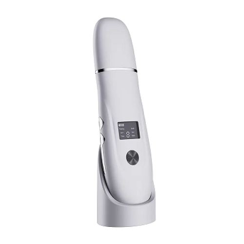 Aparat curatare faciala cu ultrasunete, indepartare puncte negre, hidratare, skin scrubber, peeling, curatare ten, alb