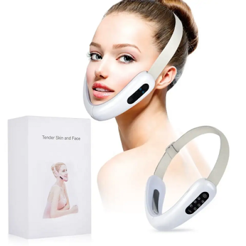 Aparat multifunctional, V model, subtierea fetei, lifting, vibromasaj, incalzire, stimuleaza circulatia sangelui, anti-imbatranire, EMS, unde infrarosu, 10 trepte intensitate, acumulator
