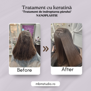 Tratament de îndreptare a părului cu keratină - nanoplastie