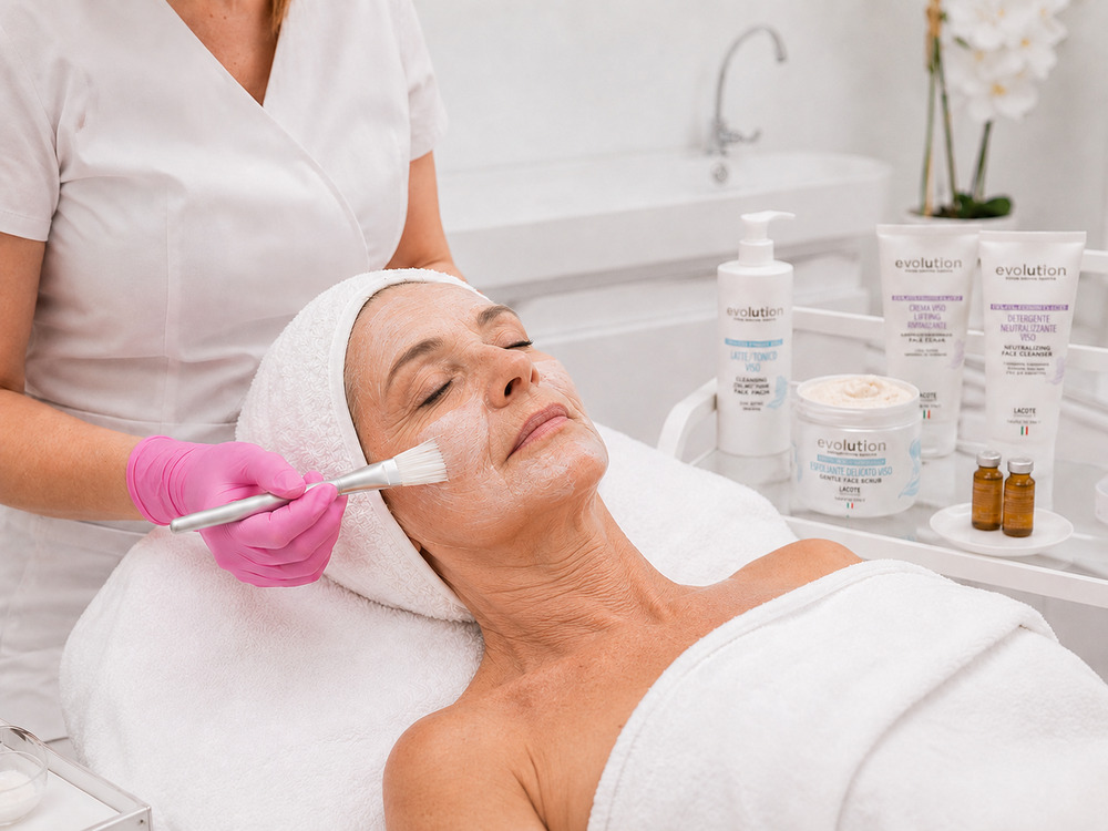 Micropeeling Marin Evolution AHA și BHA pentru ten matur în Tratamentul 2M anti-aging la MBM STUDIO Ploiești