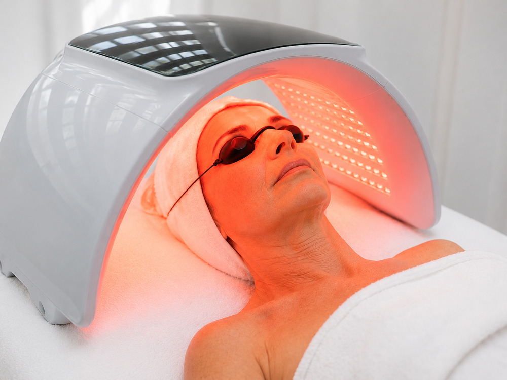 LED terapie după microneedling în Tratamentul 2M anti-aging pentru ten matur la MBM STUDIO Ploiești