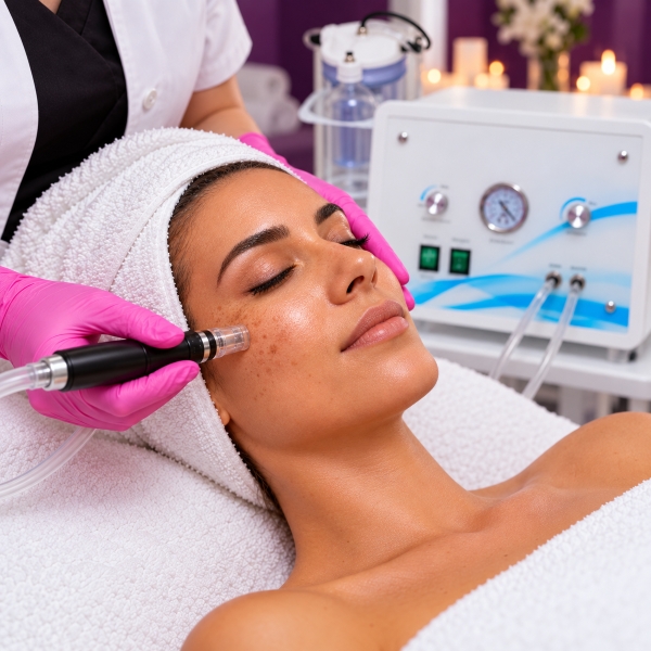 Hidrodermabraziune facială înainte de tratamentul BB Glow cu microneedling în Ploiești