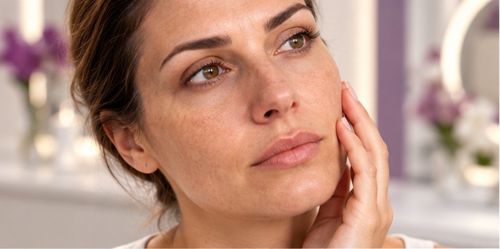 Ten tern și lipsit de luminozitate înainte de tratament facial la MBM STUDIO Ploiești