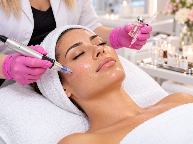 Microneedling mezoterapie BB Glow pentru luminozitate și uniformizarea tenului Ploiești MBM STUDIO