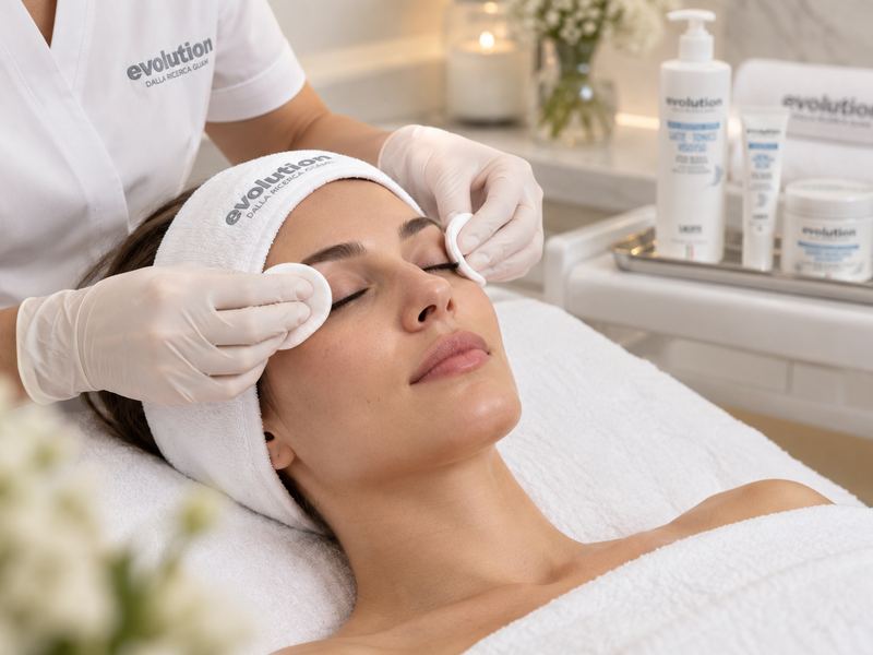 Curățare și demachiere delicată a zonei ochilor în tratamentele faciale MBM STUDIO Ploiești