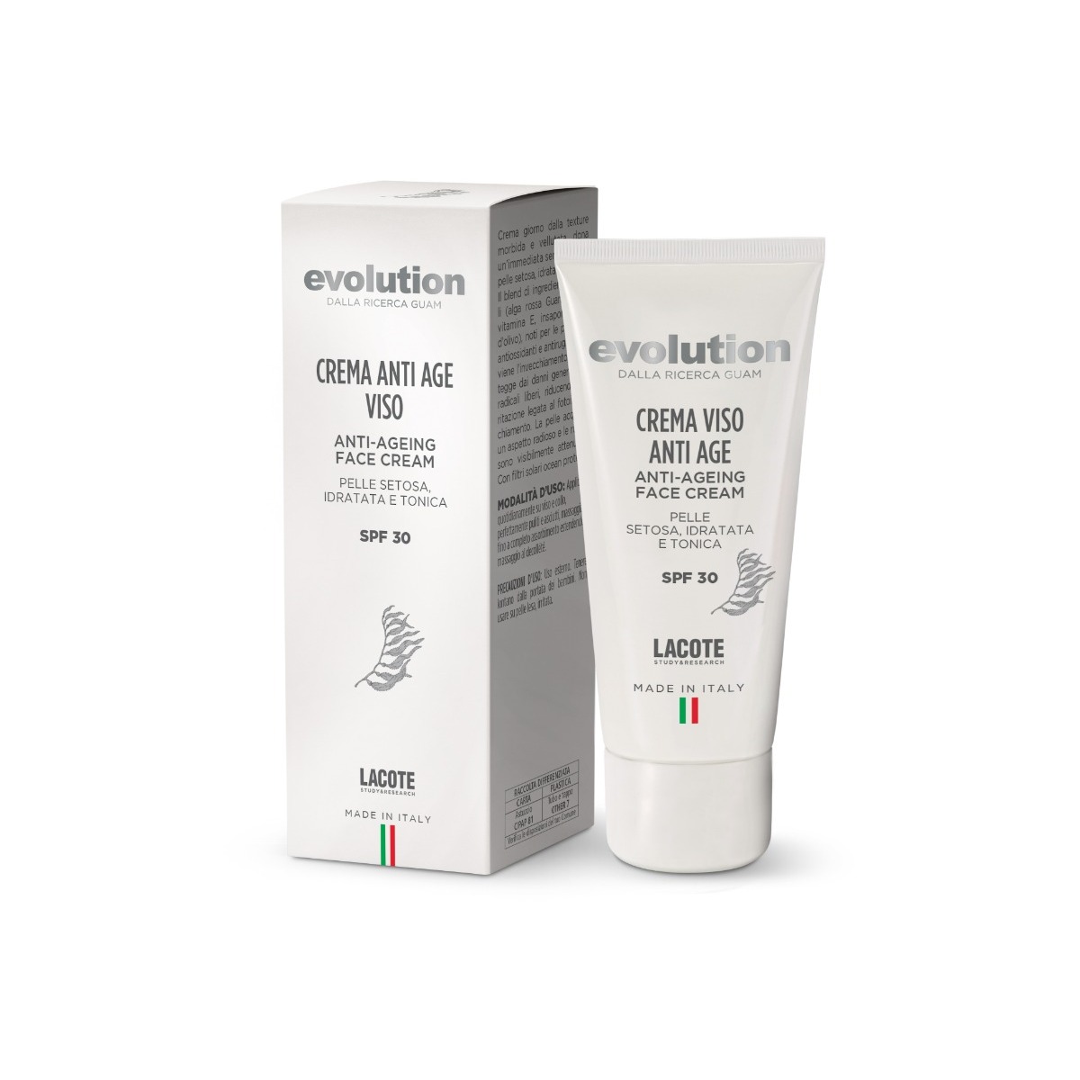 Cremă anti-aging SPF 30 Evolution by GUAM pentru rutina Sea White Face și prevenirea petelor