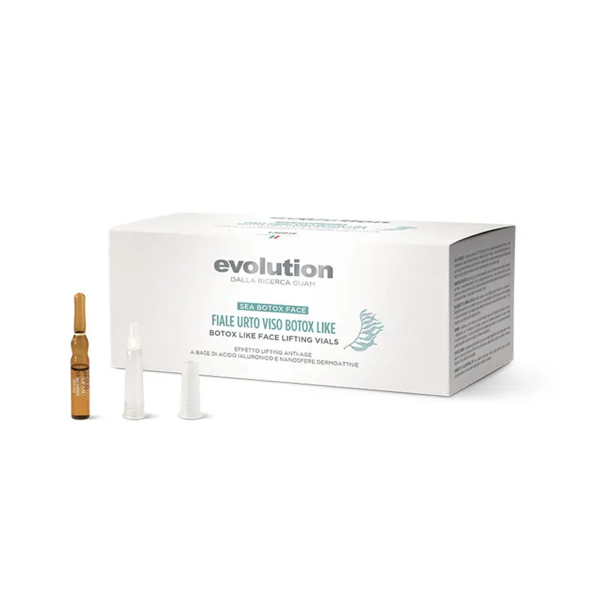 Fiole Botox-Like home care pentru prelungirea rezultatelor Fiole lifting Botox-Like Evolution by GUAM 2 ml pentru rutina de acasă zi și noapte