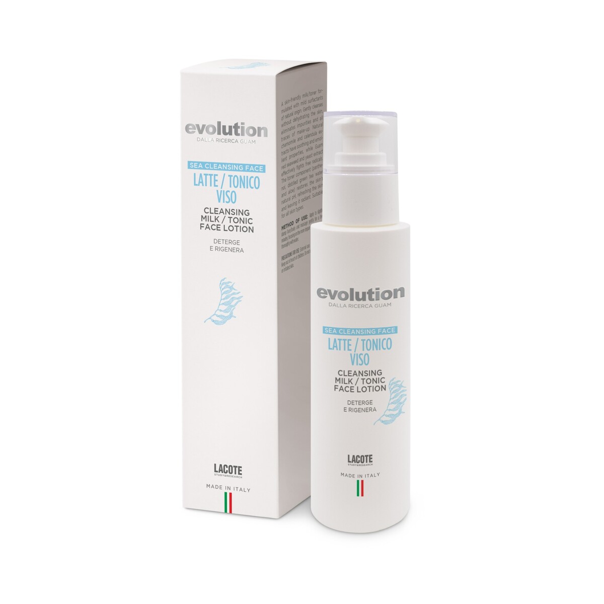 Curățare zilnică în rutina Sea Botox Face Lapte tonic Sea Cleansing Face 150 ml Evolution by GUAM pentru rutina Sea Botox Face