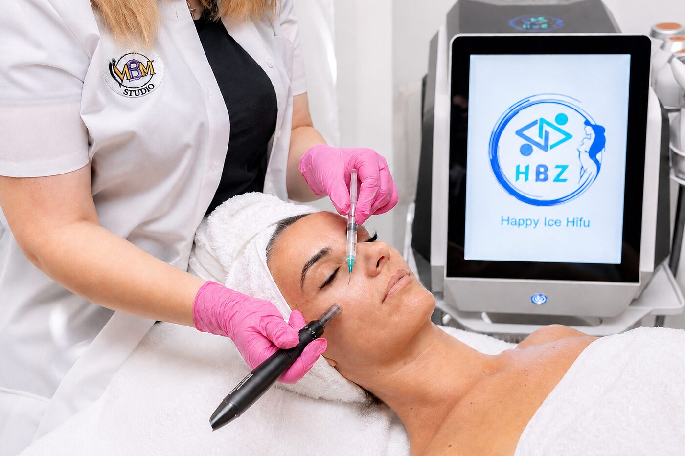 Microneedling Dermapen cu cocktail de mezoterapie pentru pori dilatați și cicatrici post-acneice