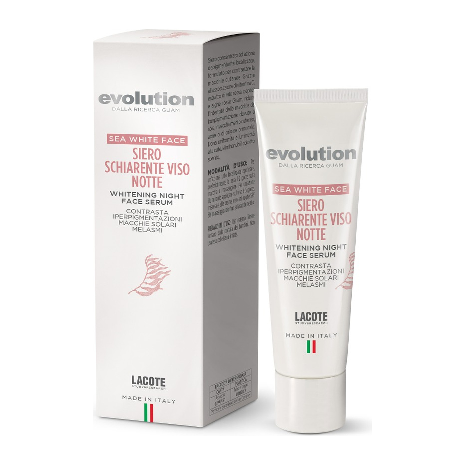 Ser de noapte pentru pete pigmentare Sea White Face Evolution GUAM, 30 ml