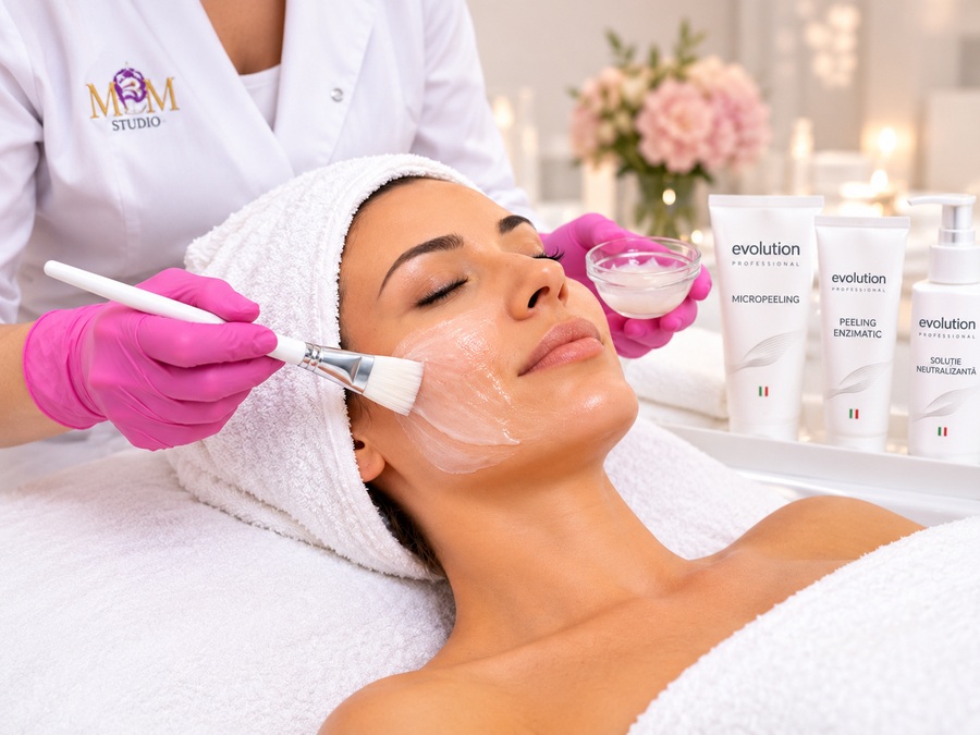 Micropeeling Evolution pentru ten acneic și imperfecțiuni la MBM STUDIO Ploiești