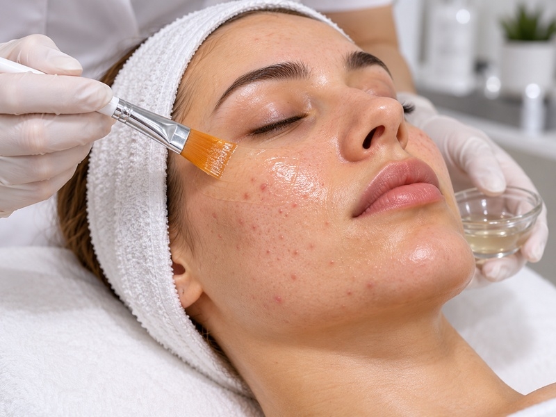 Aplicare peeling chimic pentru ten acneic și imperfecțiuni la MBM STUDIO Ploiești